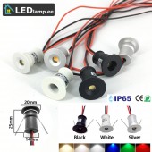 Süvistatavad mini LED valgustid 1W 12VDC (soe-valge 3000K & RGB värviline)